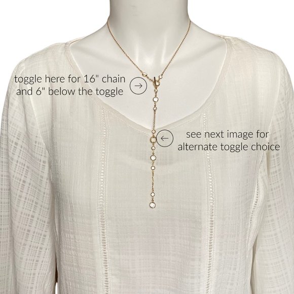 Stainless Steel Long Necklace Toggle Closure - Picture 3 of 9